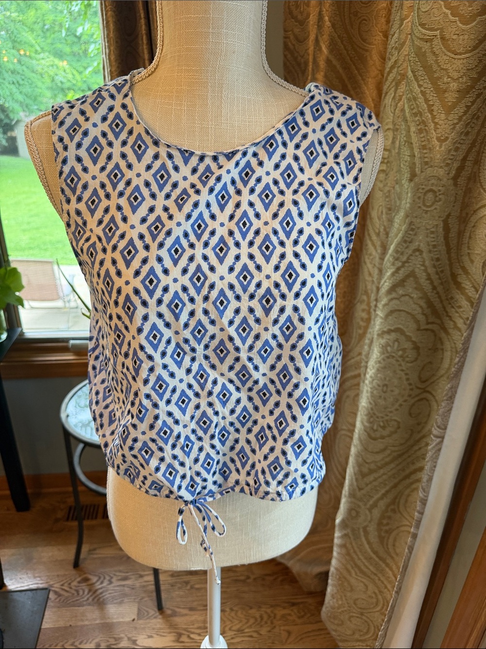 Zara evil eye drawstring top sleeveless
